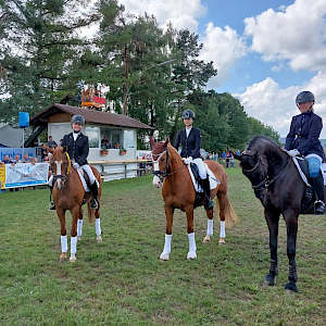 Junioren: Platz: Anna-Maria Locher mit Golden Prince WE, RSG Birkeschbach-Ittenhausen Platz: Anna Dobler mit Diamant, RFV Hauerz Platz: Jule Marie Gissa mit Blacky, RFV Herbertingen Junioren: Platz: Anna-Maria Locher mit Golden Prince WE, RSG Birkeschbach-Ittenhausen Platz: Anna Dobler mit Diamant, RFV Hauerz Platz: Jule Marie Gissa mit Blacky, RFV Herbertingen