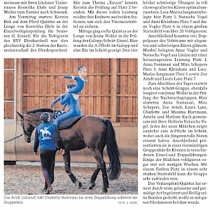 2022 Saisonabschluss der Voltigierer in Schwendi