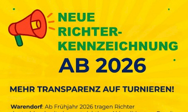 📢 Neue Richterkennzeichnung ab 2026 – Mehr Transparenz auf Turnieren!
