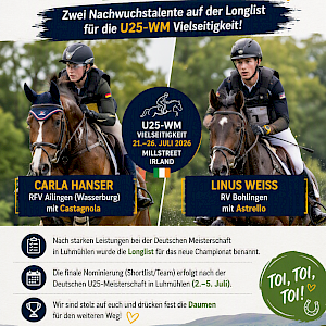 Zwei Baden-Württemberger auf dem Sprung zur U25-WM in Irland 🍀🐎