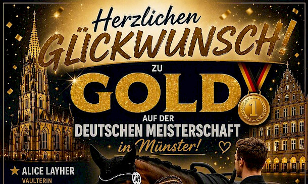 🥇 GOLD FÜR BADEN-WÜRTTEMBERG! Alice Layher krönt sich zur Deutschen Meisterin 2026 im Einzelvoltigieren - FBW Candy & Daniel Zembrot machen es möglich